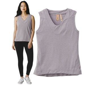 Indygena Lavender Gray Athleisure Tank Top Sleeveless Stretch Large